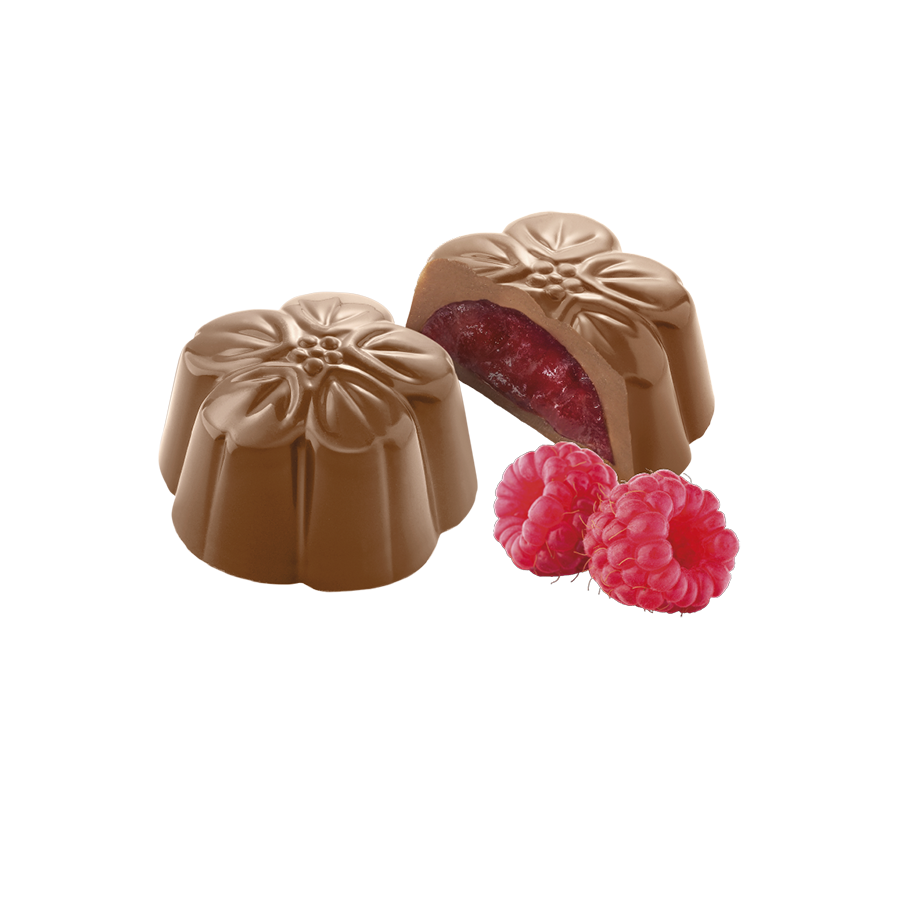 Flores Con Leche Y Frambuesa Chocolate Amatller