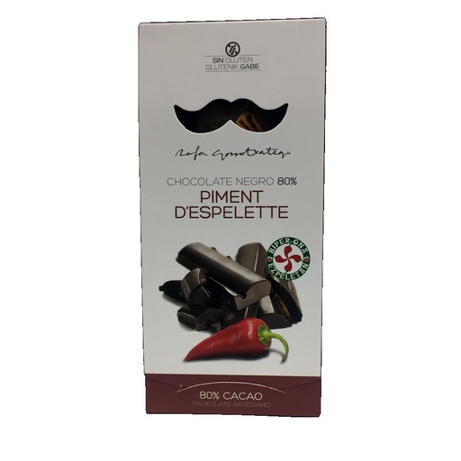 Chocolate Negro 80% Piment D’Espelette Rafa Gorrotxategi 100 g