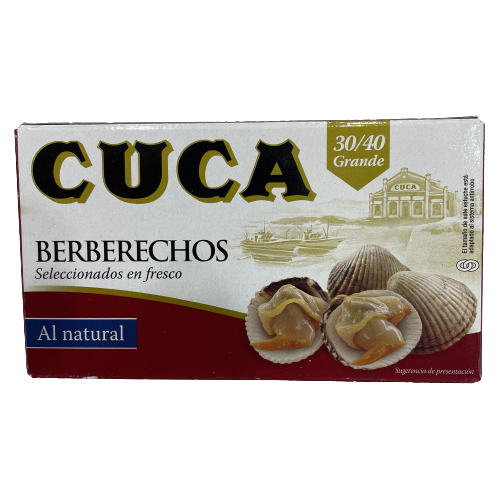 Berberechos 30/40 grandes al natural 115g