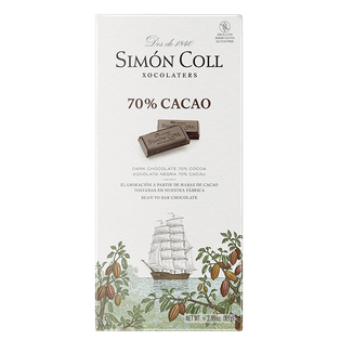 Chocolate 70% Cacao Simón Coll 85Gr