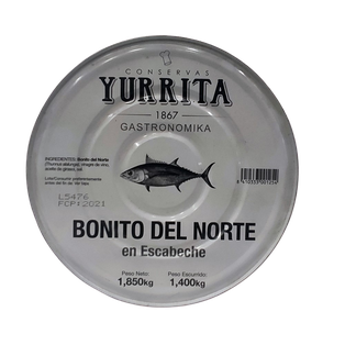 Conserva Yurrita Bonito del Norte en Escabeche 1,850Gr