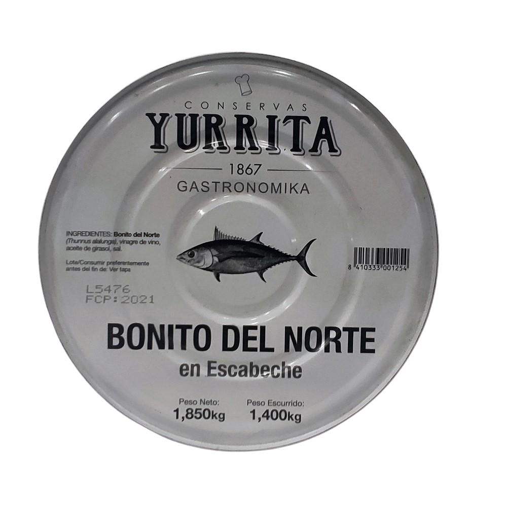 Conserva Yurrita Bonito del Norte en Escabeche 1,850Gr