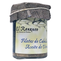 [CJ-0410] Filetes de Caballa en Aceite de Oliva 195Gr El Ronqueo