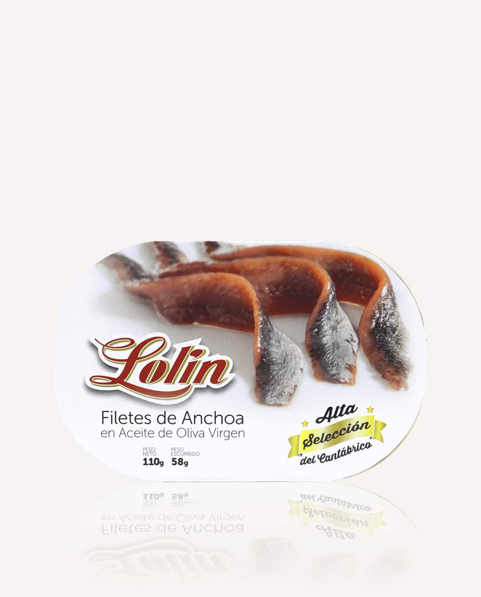 Filetes de Anchoas Alta Selección Lolín 12-14 110Gr