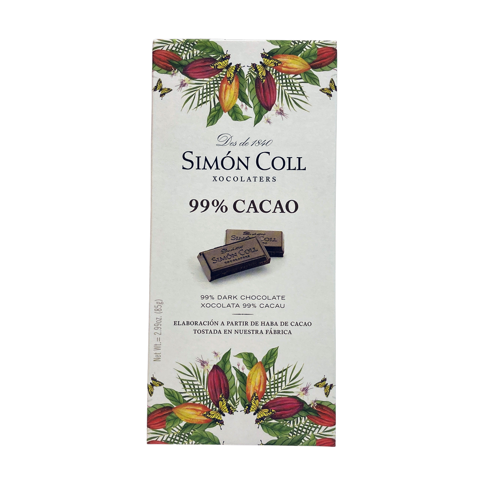 Chocolate 99% Cacao Simón Coll 85Gr