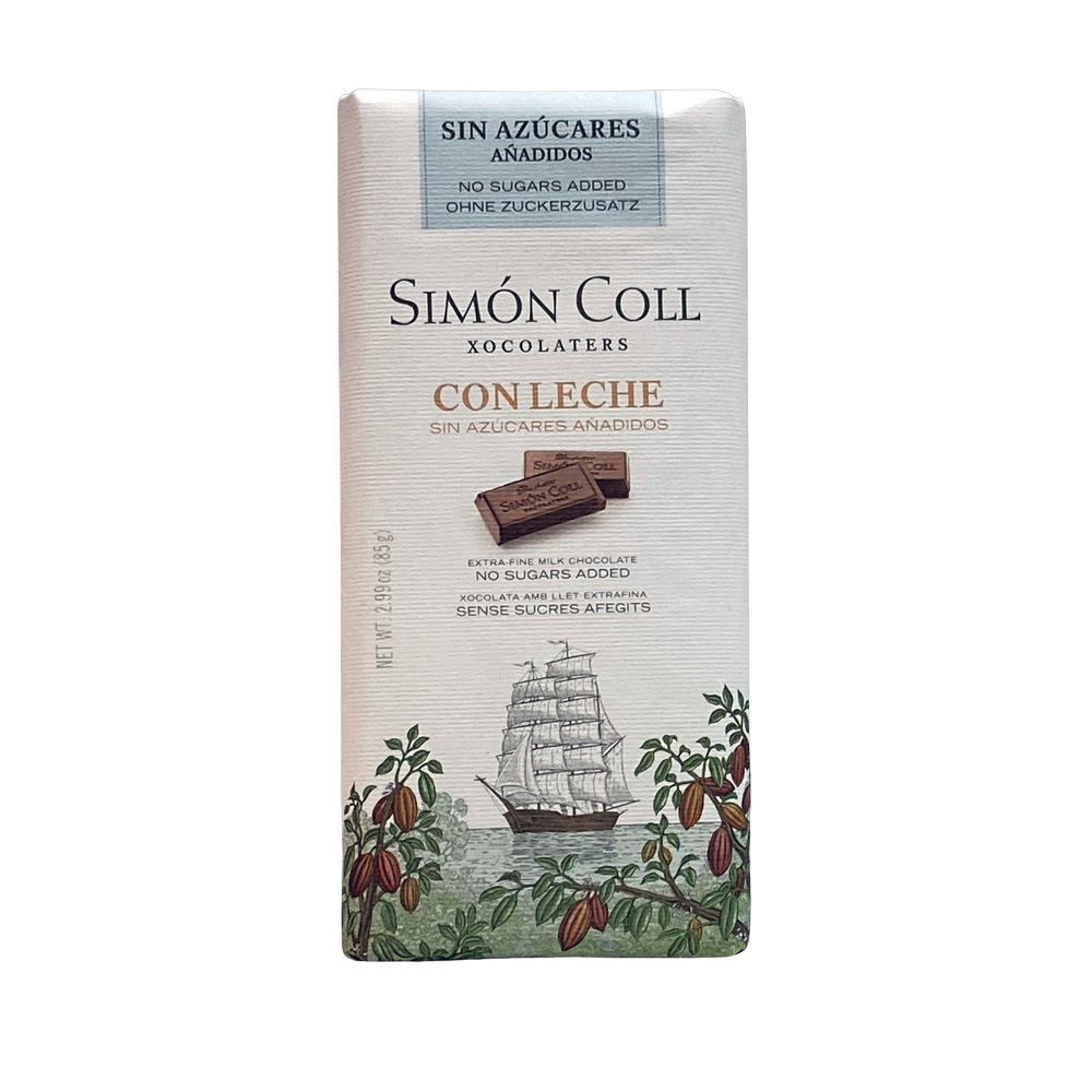 Chocolate Con Leche Sin Azúcares Añadidos Simón Coll 85Gr