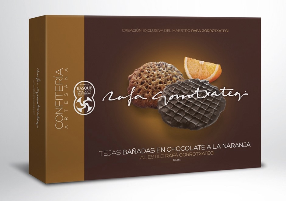 Tejas Bañadas En Chocolate A La Naranja Al Estilo Rafa Gorrotxategi