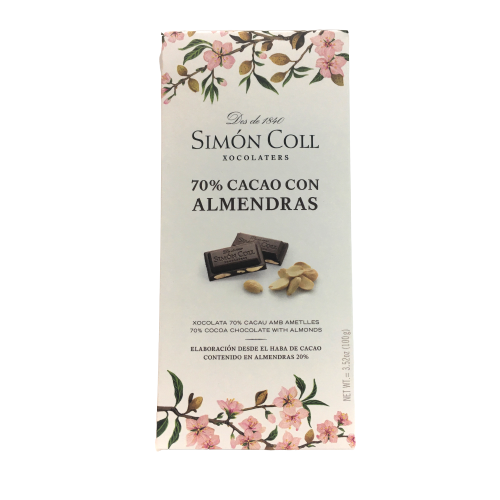 Chocolates Con Almendras 70% Cacao 100G
