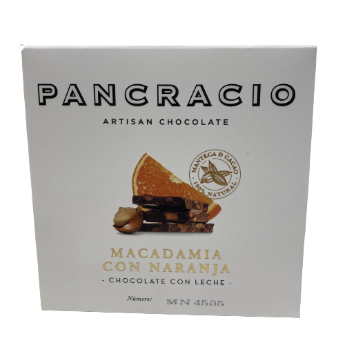 Tableta Macadamia con Naranja 100gr